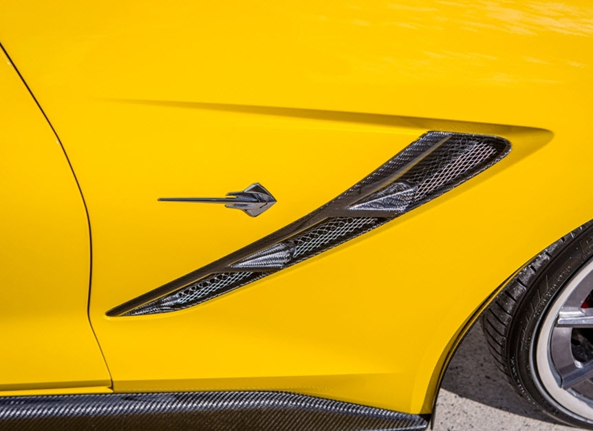 C7 Corvette Stingray TruFiber Carbon Fiber  LG215 Fender Side Vents, Gills